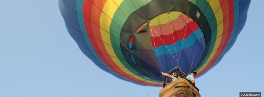 Photo parachute in sky nature Facebook Cover for Free