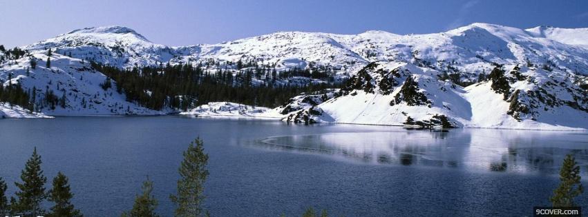 Photo yosemite winter nature Facebook Cover for Free