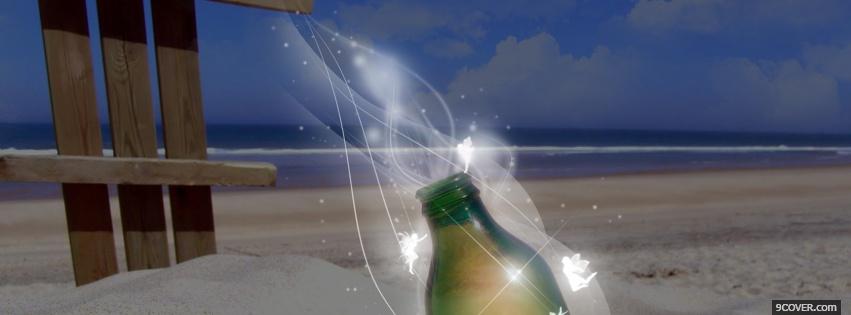 Photo sparkles and beach nature Facebook Cover for Free