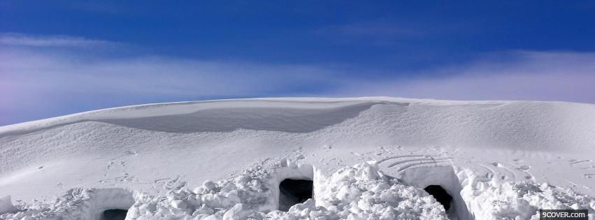 Photo snow caves nature Facebook Cover for Free