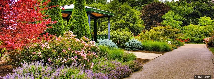 Photo wonderful garden nature Facebook Cover for Free