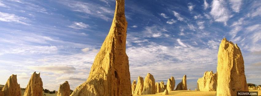 Photo pinnacles australia nature Facebook Cover for Free
