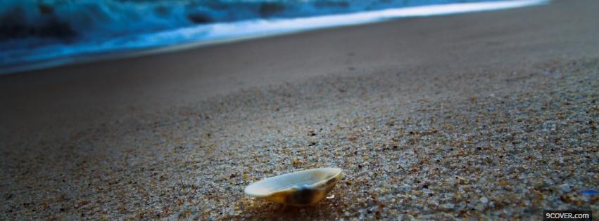 Photo shell and sand nature Facebook Cover for Free