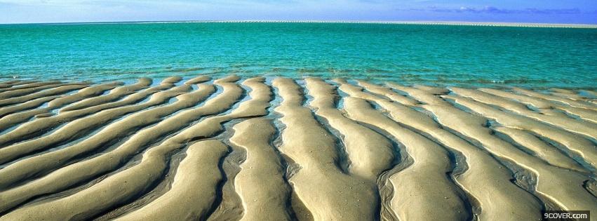 Photo sand ripples nature Facebook Cover for Free