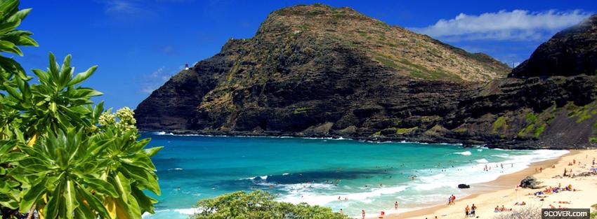 Photo oahu beach nature Facebook Cover for Free