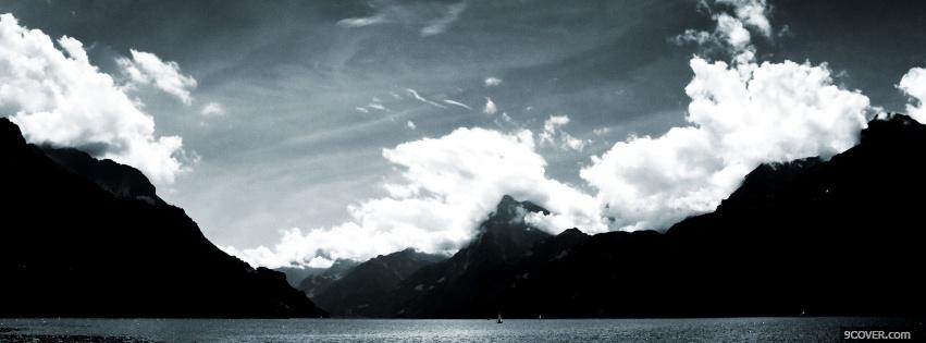 Photo wilderness black and white Facebook Cover for Free