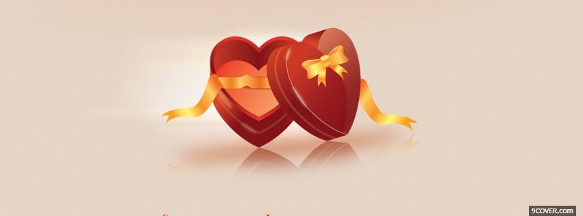 Photo box of chocolates valentines Facebook Cover for Free