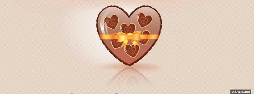 Photo chocolate hearts valentines Facebook Cover for Free