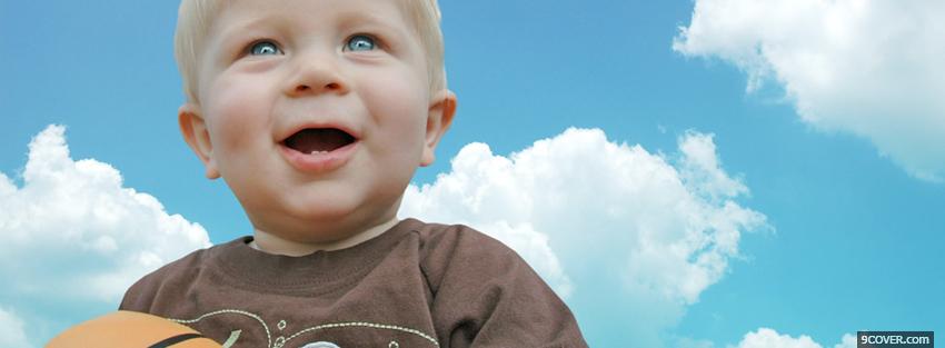 Photo baby and sky Facebook Cover for Free