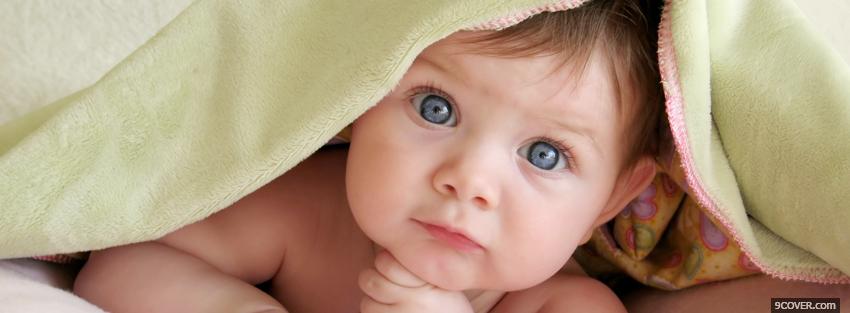 Photo beautiful eyes baby Facebook Cover for Free