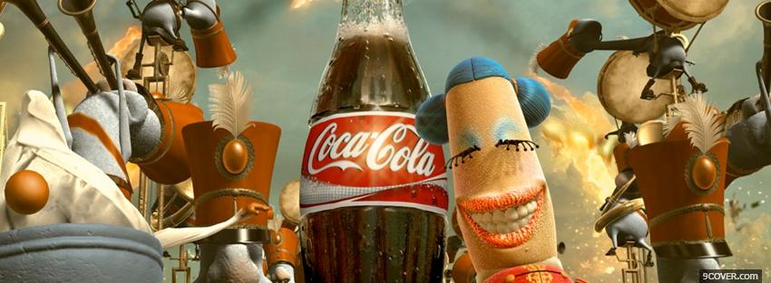Photo coca cola and friends Facebook Cover for Free