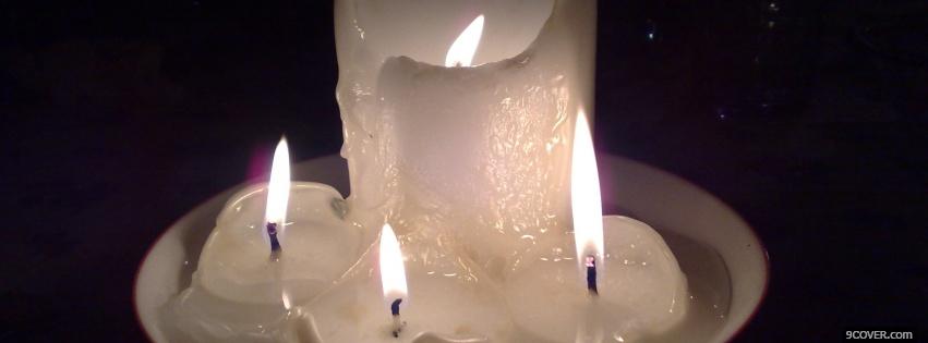 Photo almost finished candles Facebook Cover for Free