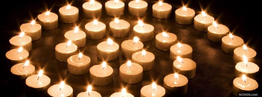 Photo spiral made of candles Facebook Cover for Free