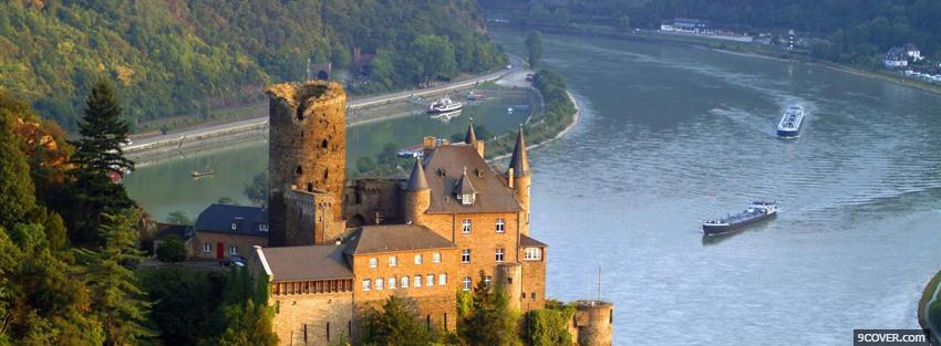 Photo rhine river germany castle Facebook Cover for Free