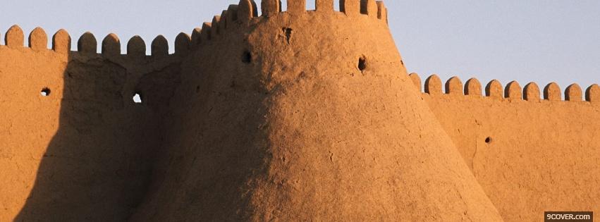Photo brown walls of castle Facebook Cover for Free