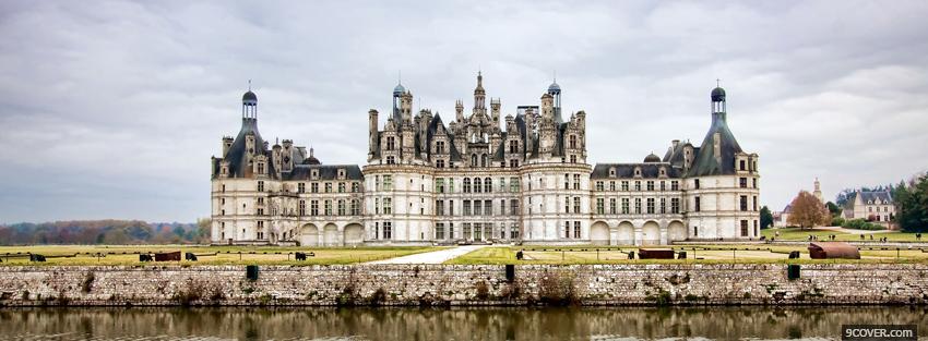 Photo amazing chambord castle Facebook Cover for Free