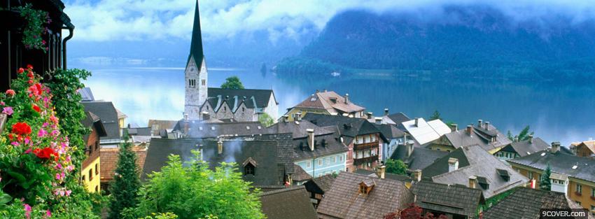 Photo austrian city and castle Facebook Cover for Free