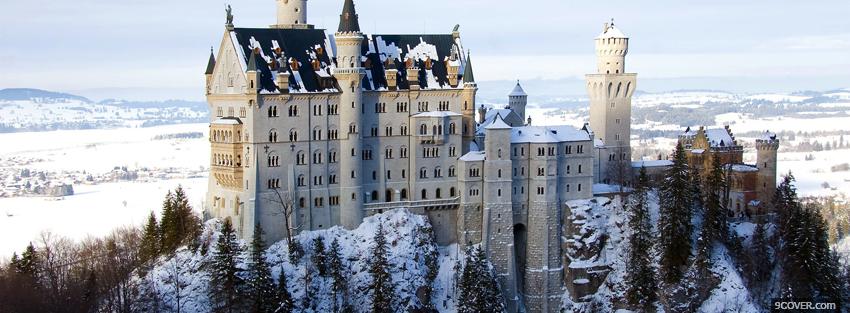 Photo winter season and castle Facebook Cover for Free