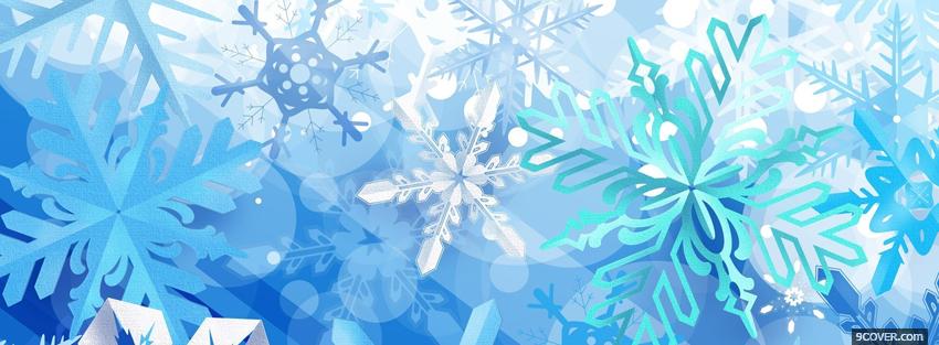 Photo snowflakes christmas Facebook Cover for Free