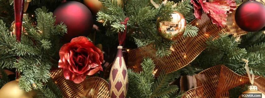 Photo tree and decorations Facebook Cover for Free