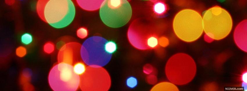 Photo holiday christmas lights Facebook Cover for Free
