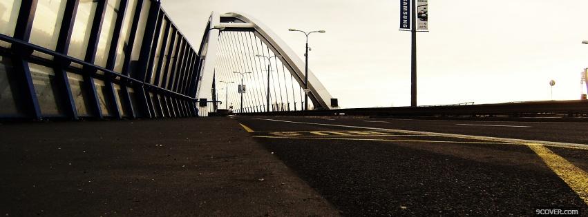 Photo bratislava bridge city Facebook Cover for Free