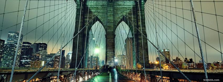 Photo brooklyn bridge city Facebook Cover for Free