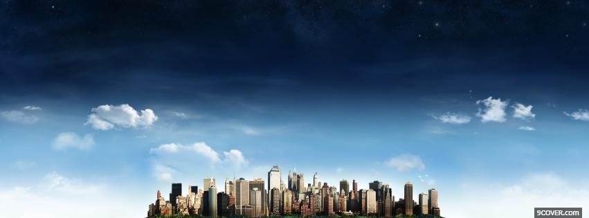Photo city skyline Facebook Cover for Free