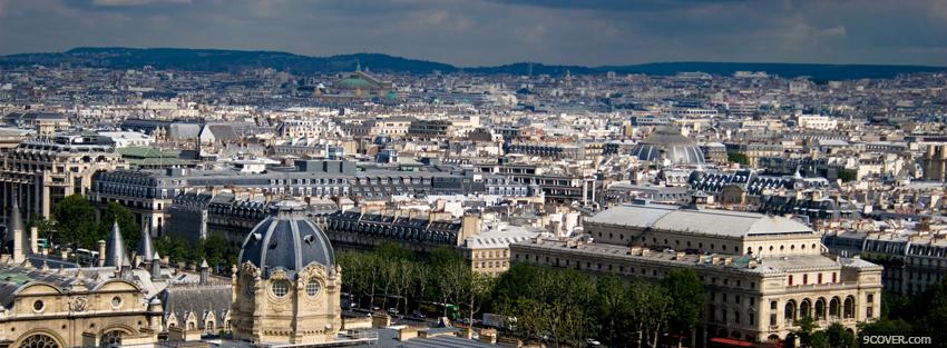Photo city of paris Facebook Cover for Free