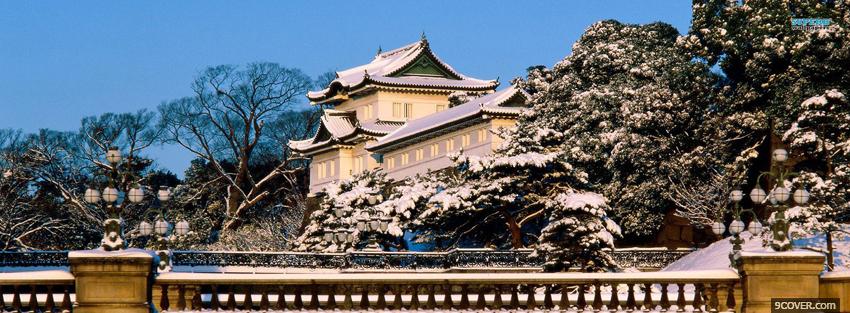 Photo tokyo imperial palace city Facebook Cover for Free