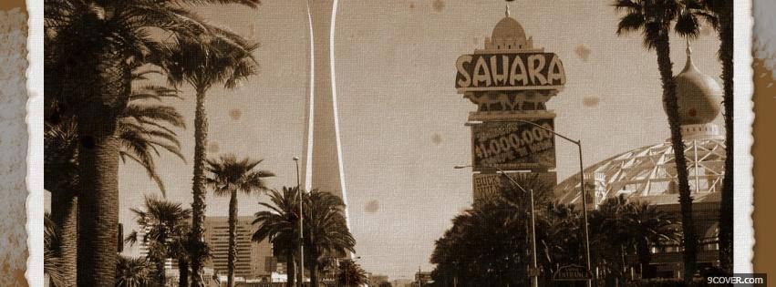 Photo old las vegas city Facebook Cover for Free