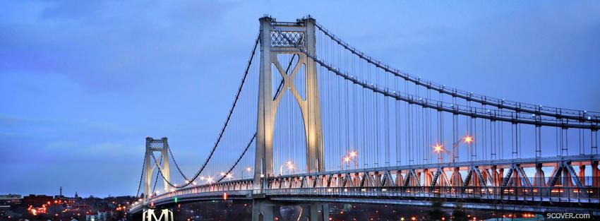 Photo new york city bridge Facebook Cover for Free