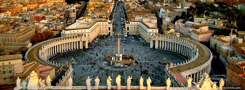 Photo rome city Facebook Cover for Free
