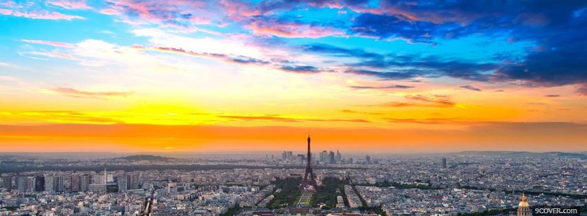 Photo paris city Facebook Cover for Free