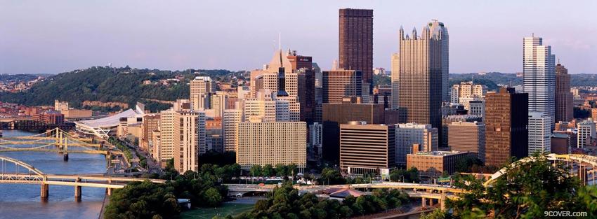 Photo pittsburgh city Facebook Cover for Free