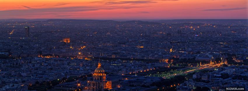 Photo paris city france Facebook Cover for Free