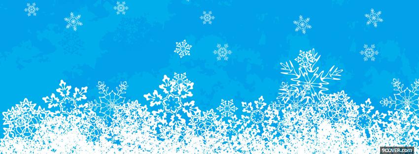 Photo snowflakes creative Facebook Cover for Free