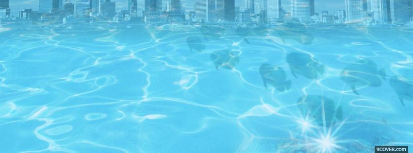 Photo flashy waters creative Facebook Cover for Free