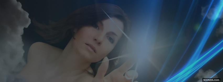 Photo woman and star creative Facebook Cover for Free