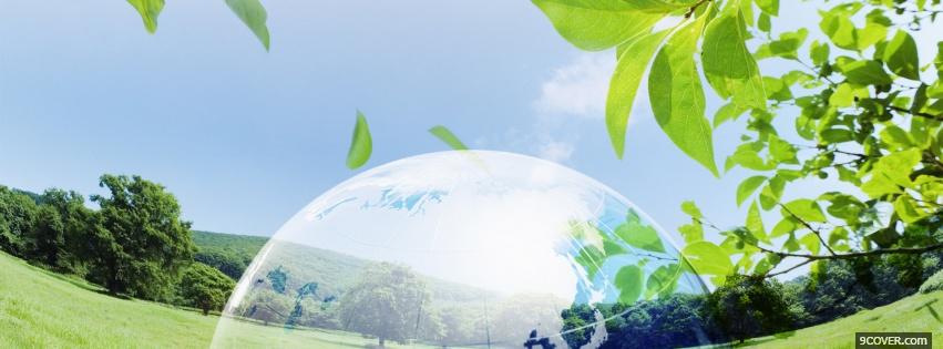 Photo bubble in nature creative Facebook Cover for Free
