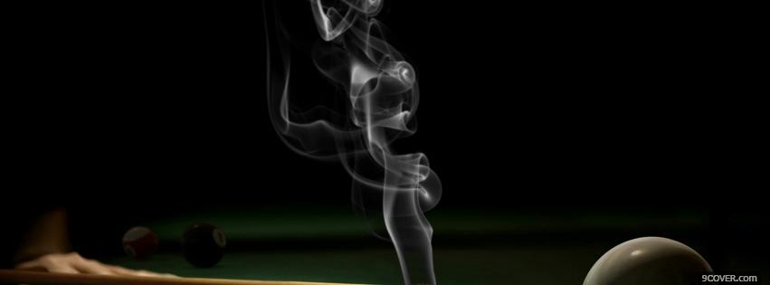 Photo smoke pool table creative Facebook Cover for Free