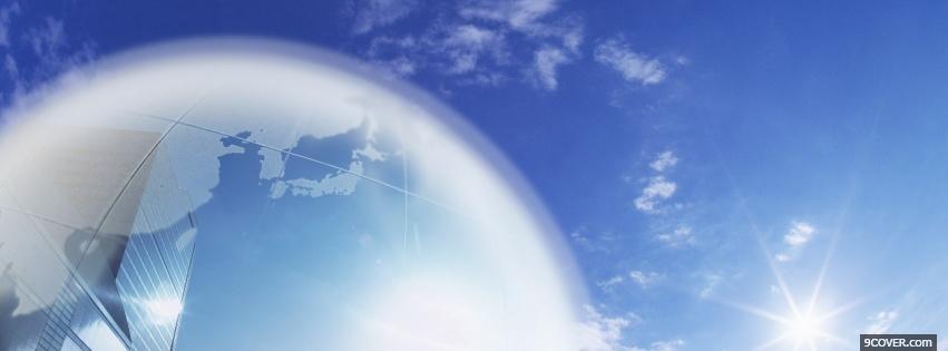 Photo bubble and sky creative Facebook Cover for Free