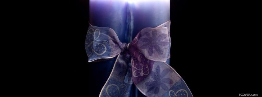 Photo purple bow creative Facebook Cover for Free