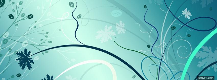 Photo blue flowers creative Facebook Cover for Free
