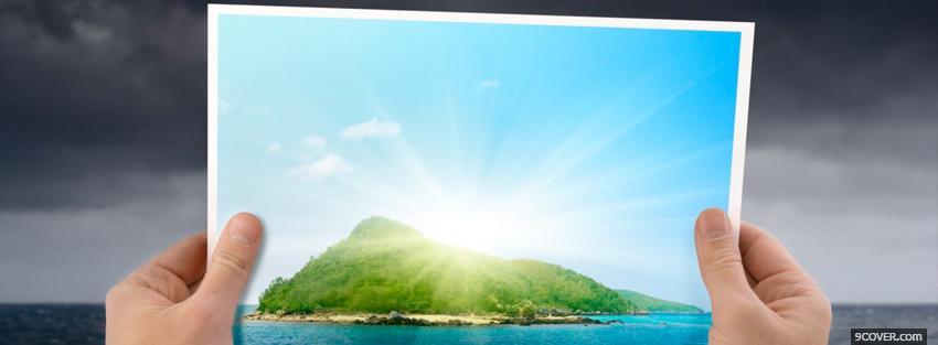 Photo photo of island creative Facebook Cover for Free