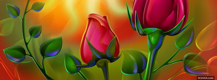 Photo roses creative Facebook Cover for Free
