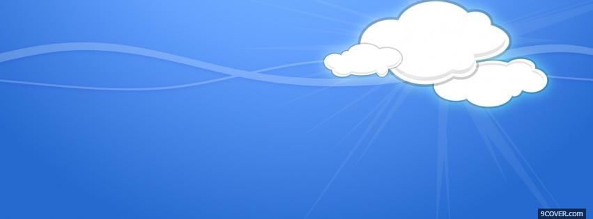 Photo blue sky and clouds Facebook Cover for Free
