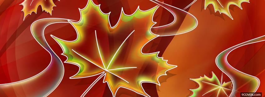 Photo autumn leaves creative Facebook Cover for Free