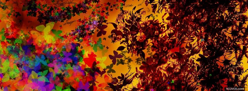 Photo butterflies everywhere creative Facebook Cover for Free
