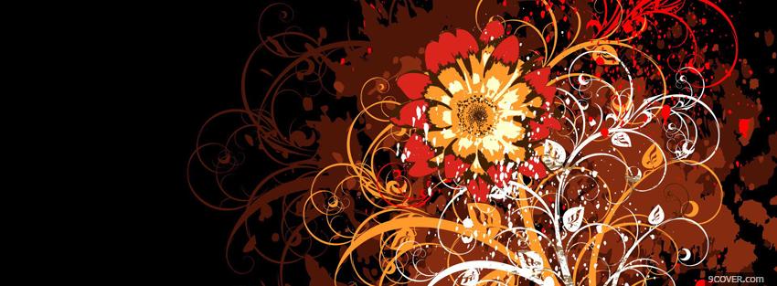 Photo suprising flower creative Facebook Cover for Free